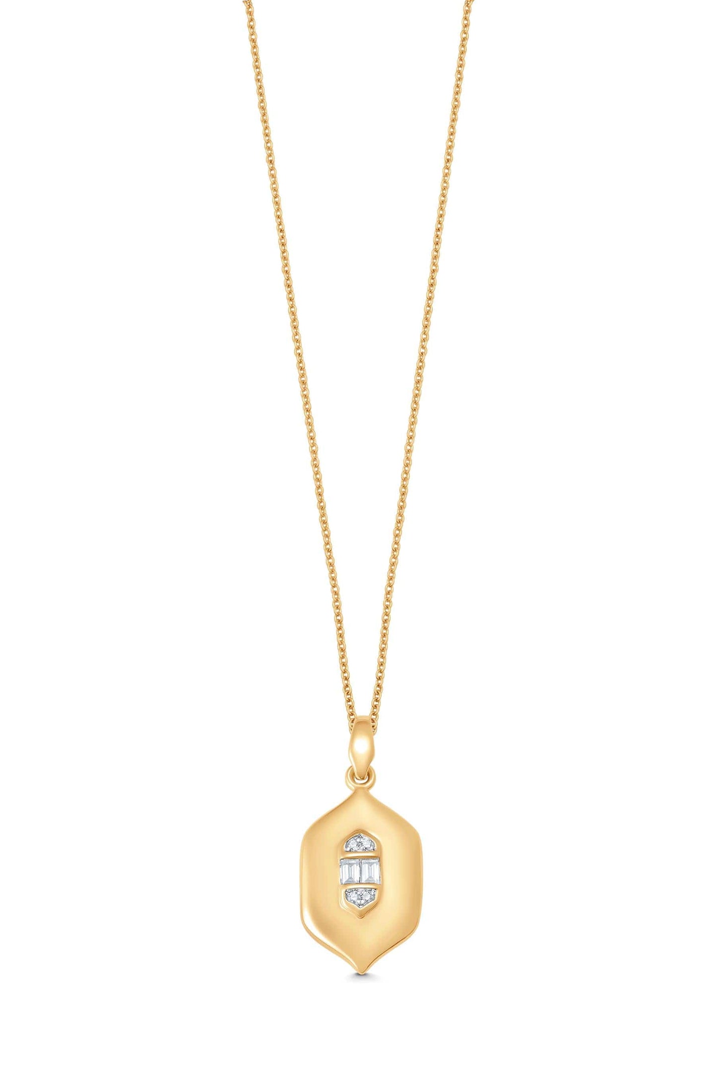 SARA WEINSTOCK-Small Taj Pendant Illusion Necklace-YELLOW GOLD