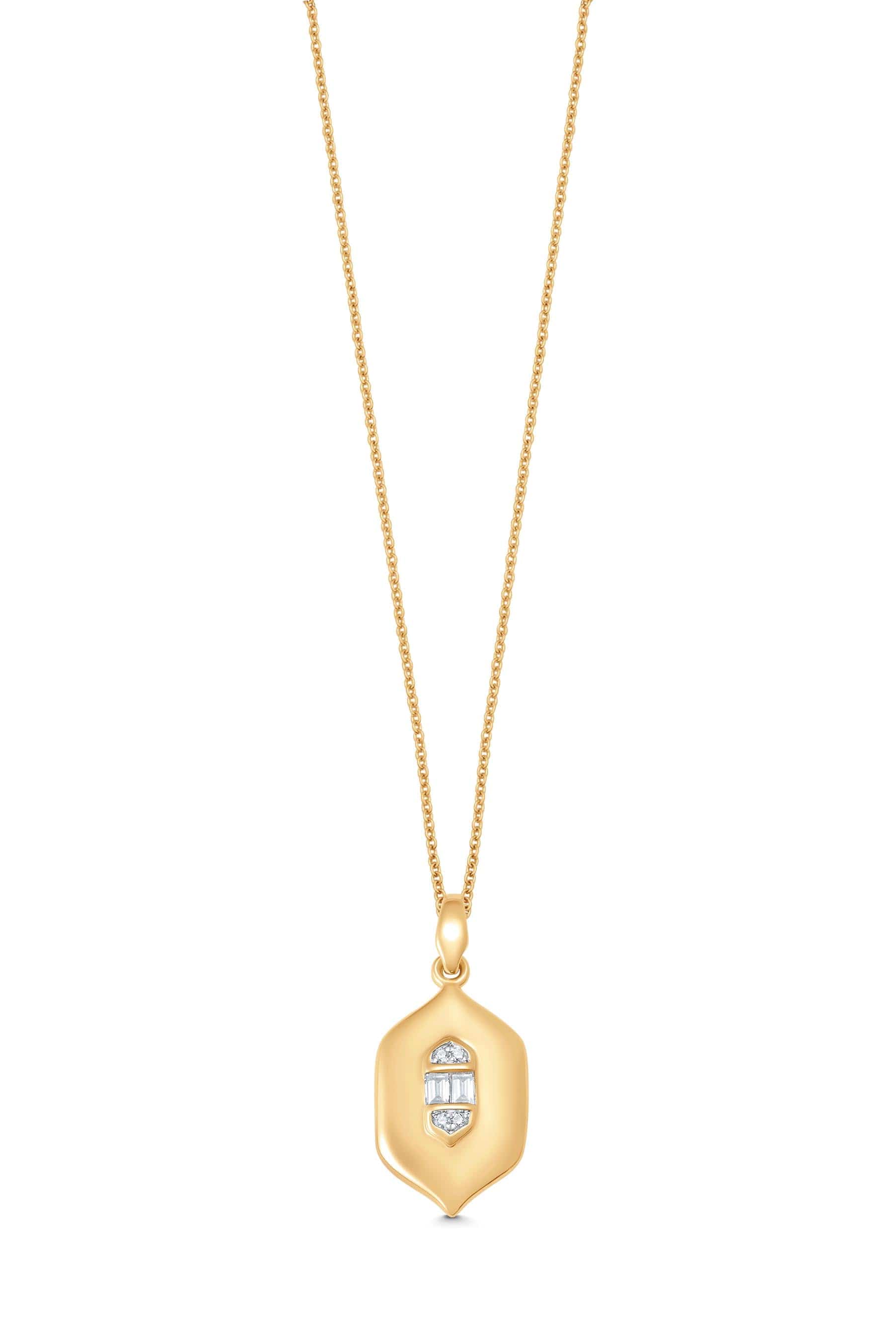 SARA WEINSTOCK-Small Taj Pendant Illusion Necklace-YELLOW GOLD