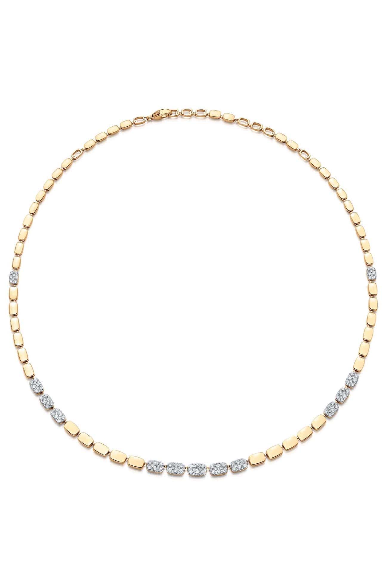 SARA WEINSTOCK-Unity Reverie Cushion Cluster Diamond Choker-YELLOW GOLD