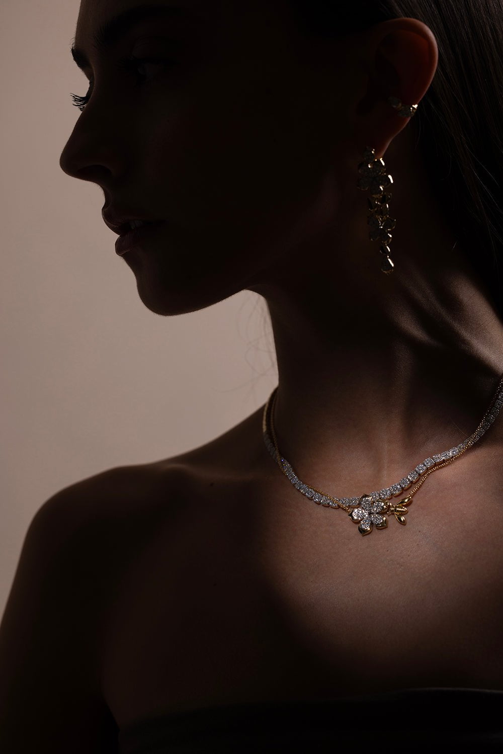 SARA WEINSTOCK-Adira Diamond Choker Necklace-YELLOW GOLD