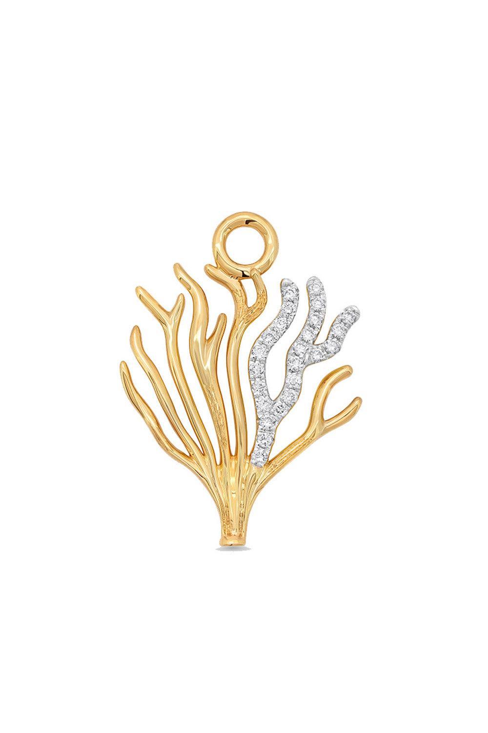 Diamond Coral Charm-YELLOW GOLD-JEWELRYFINE JEWELPENDANT-SARA WEINSTOCK