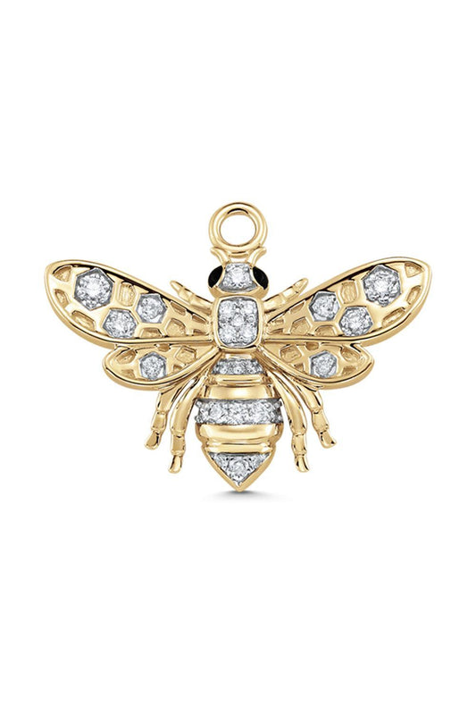 Medium Queen bee Charm-YELLOW GOLD-M-JEWELRYFINE JEWELPENDANT-SARA WEINSTOCK