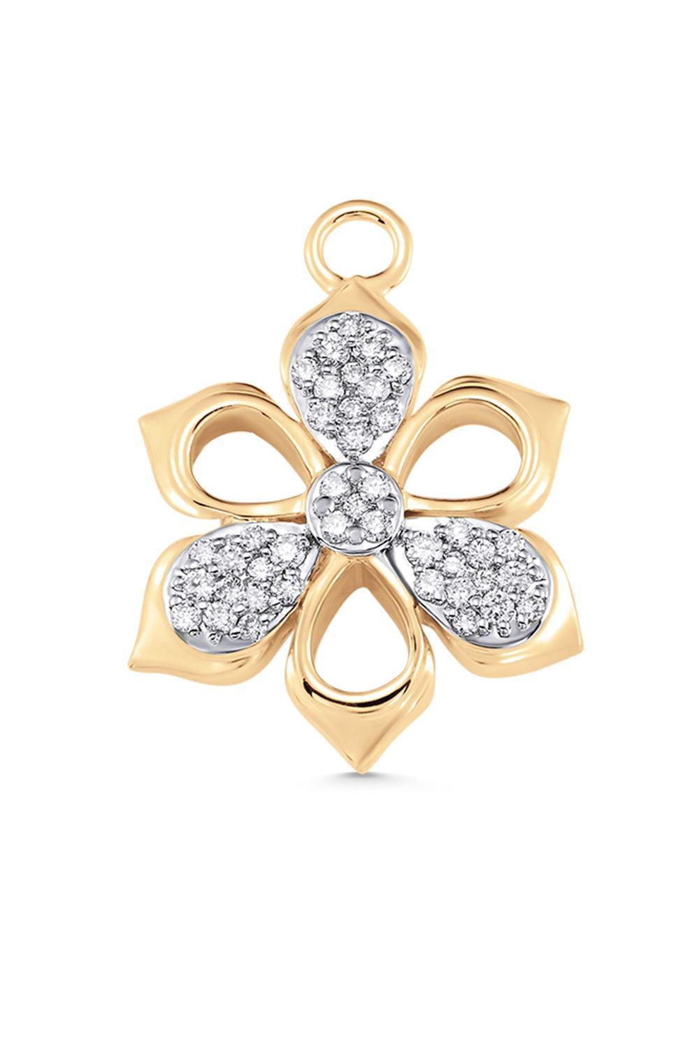 Partial Diamond Lierre Charm-YELLOW GOLD-JEWELRYFINE JEWELPENDANT-SARA WEINSTOCK