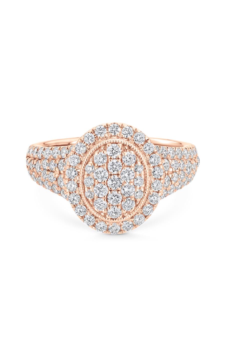 SARA WEINSTOCK-Veena Oval Diamond Pinky Ring-ROSE GOLD