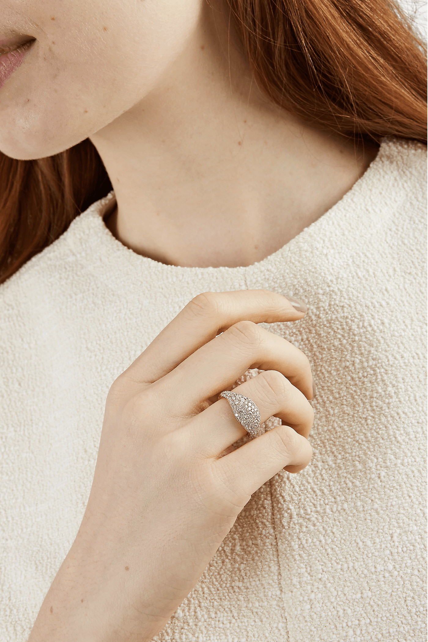 SARA WEINSTOCK-Donna Signet Ring-ROSE GOLD
