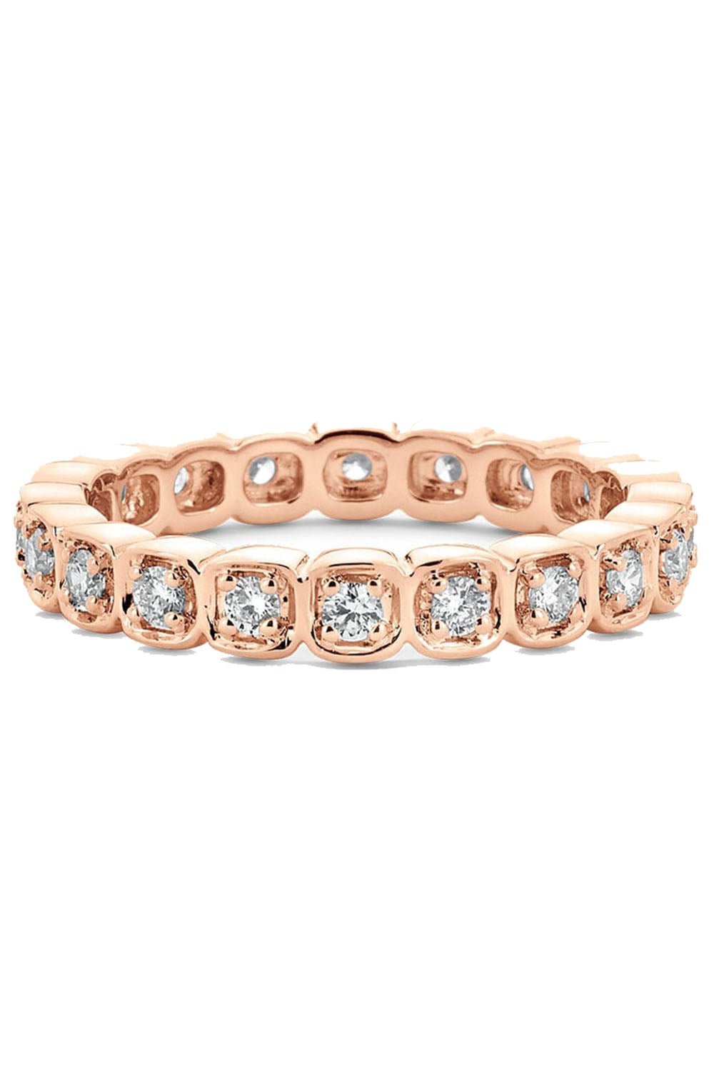 SARA WEINSTOCK-Isadora Cushion Eternity Ring-ROSE GOLD
