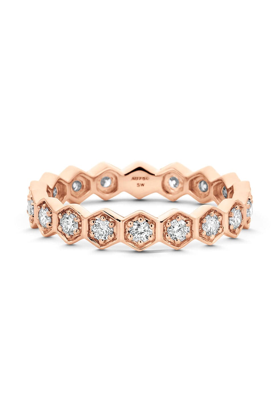 SARA WEINSTOCK-Isadora Hexagon Full Ring-ROSE GOLD