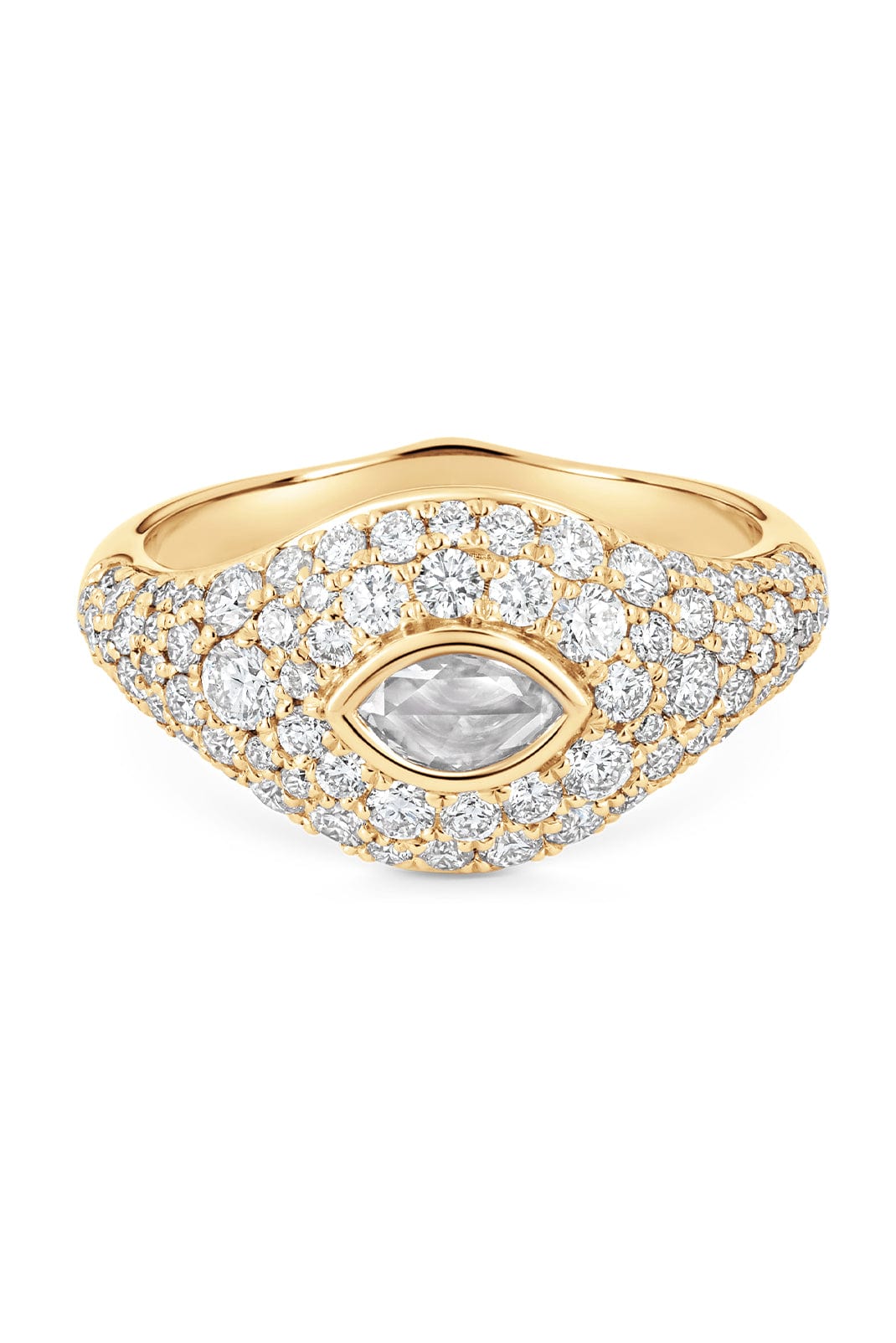SARA WEINSTOCK-Donna Rose Cut Signet Ring-YELLOW GOLD