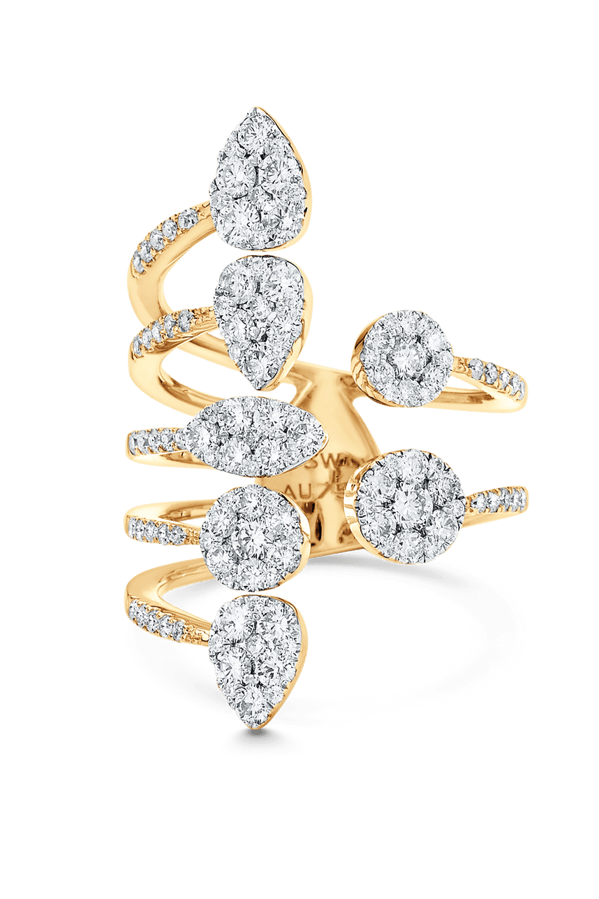 SARA WEINSTOCK-Reverie 7 Cluster Ring-YELLOW GOLD