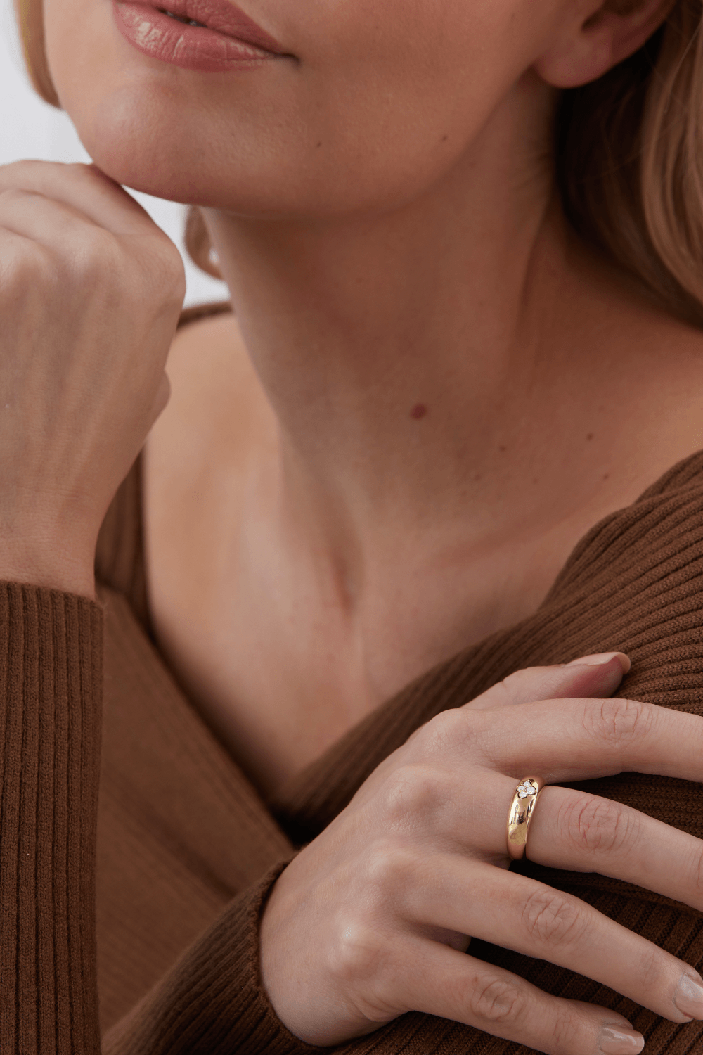 SARA WEINSTOCK-Dujour Four Cluster Ring-YELLOW GOLD