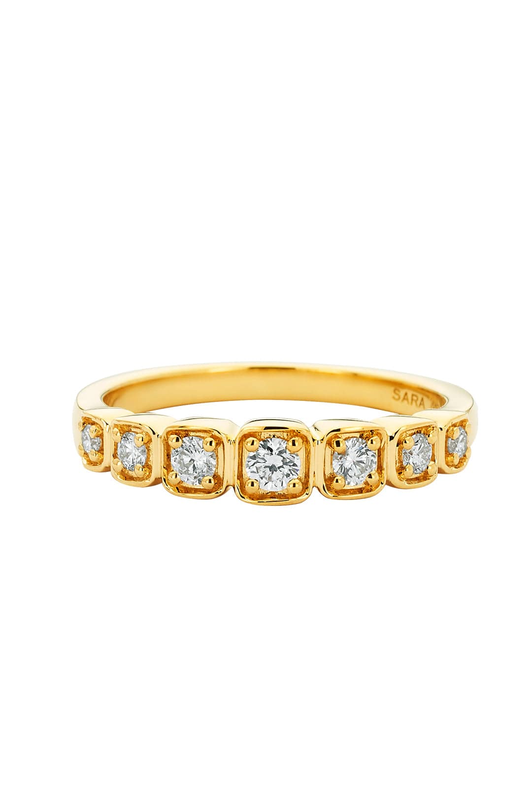 SARA WEINSTOCK-Isadora Cushion Partial Ring-YELLOW GOLD