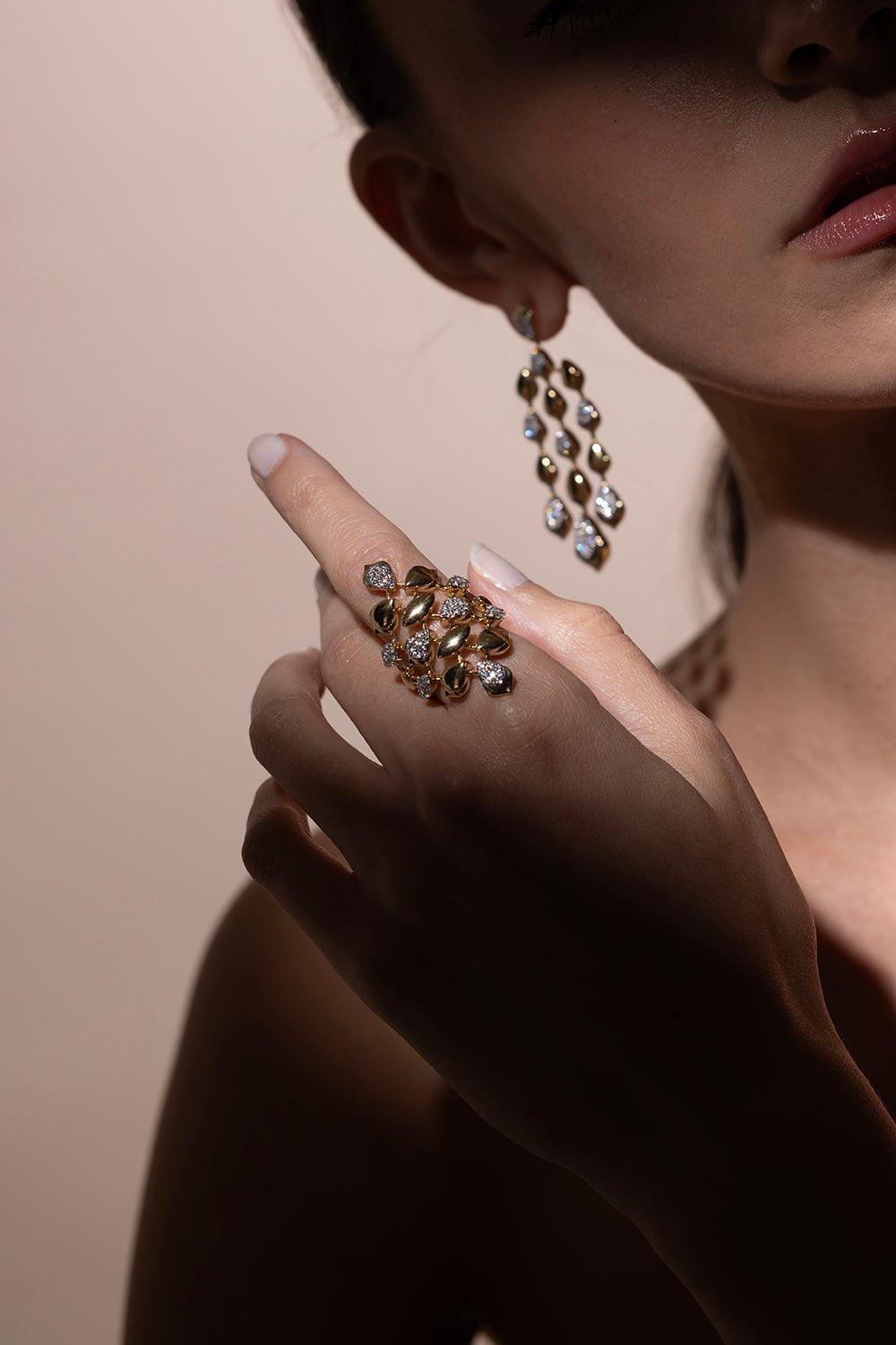 SARA WEINSTOCK-Lierre Marquise Ring-YELLOW GOLD