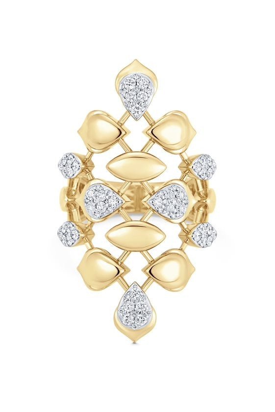 SARA WEINSTOCK-Lierre Marquise Ring-YELLOW GOLD