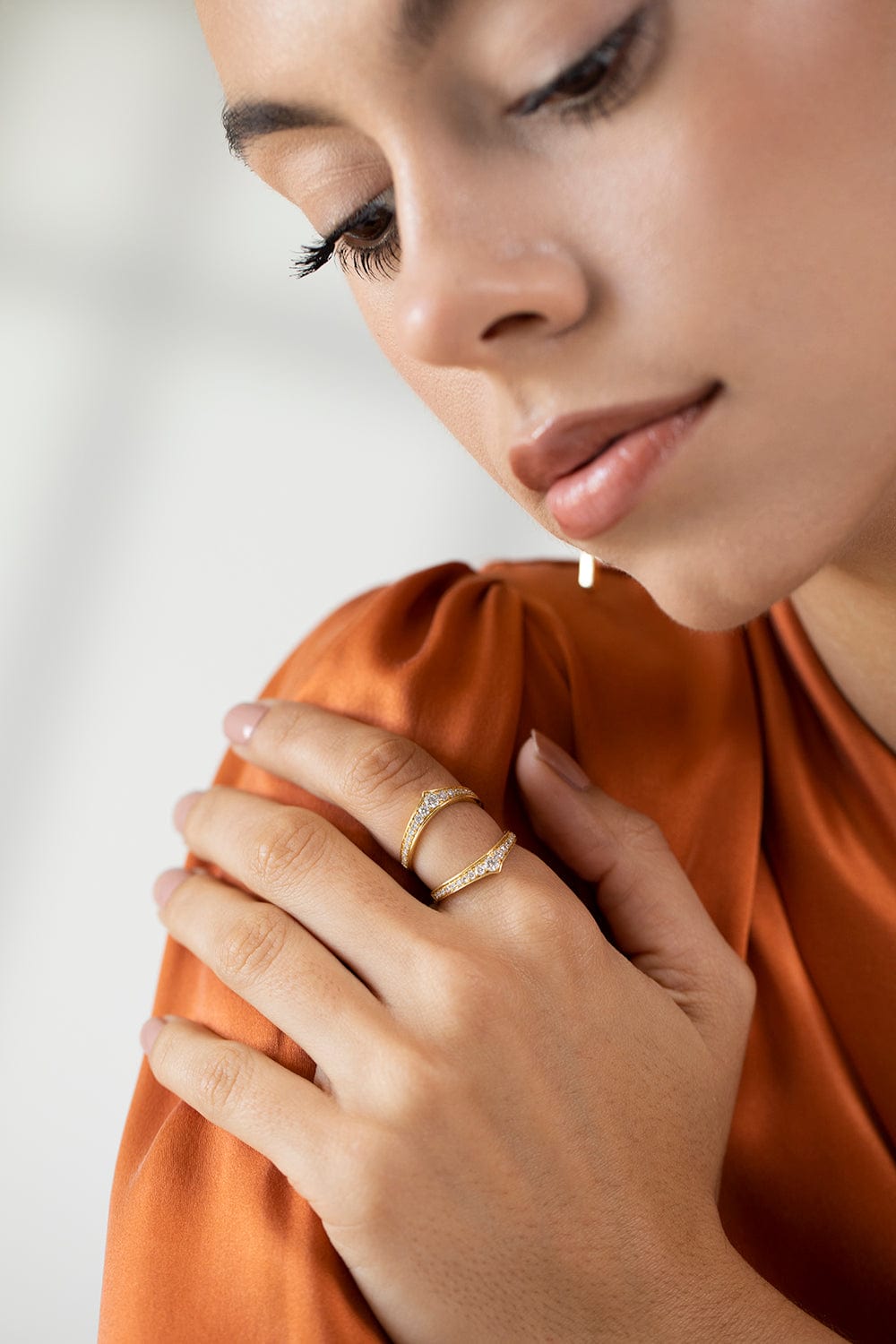 SARA WEINSTOCK-Lucia Cascade Stacking Ring-YELLOW GOLD