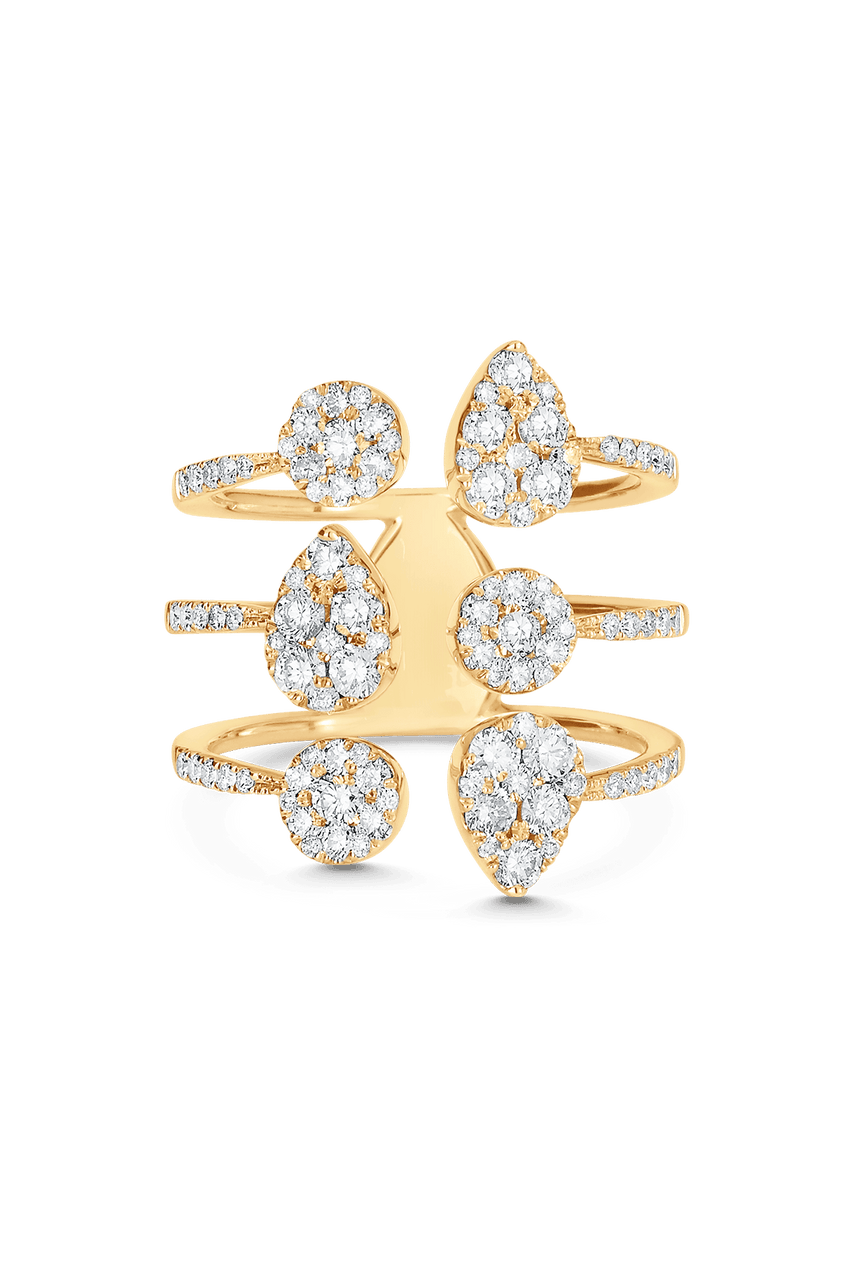 SARA WEINSTOCK-Reverie Round and Pear Cluster Ring-YELLOW GOLD