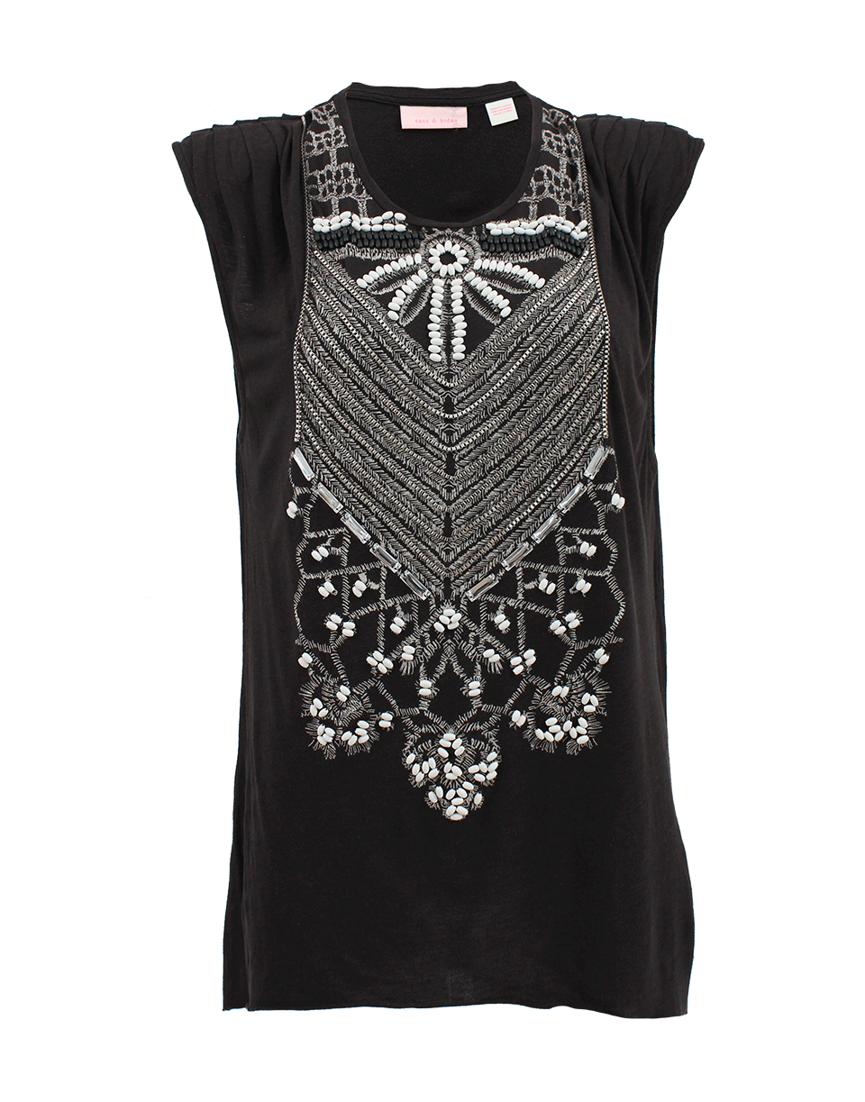 SASS & BIDE-Embellished Muscle Tank-