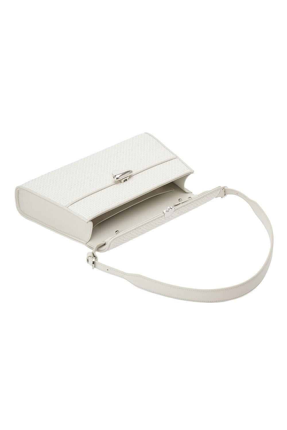 Symmetry Shoulder Bag - Ivory Raffia-CREAM-O/S-HANDBAGSHOULDER-SAVETTE