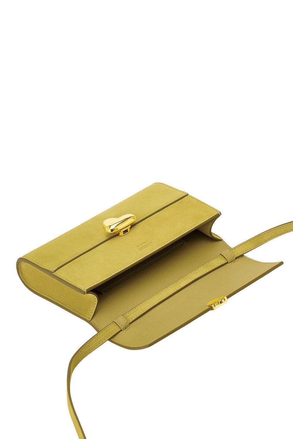 Symmetry Mini Bag - Chartreuse Suede-GREEN-O/S-HANDBAGSHOULDER-SAVETTE