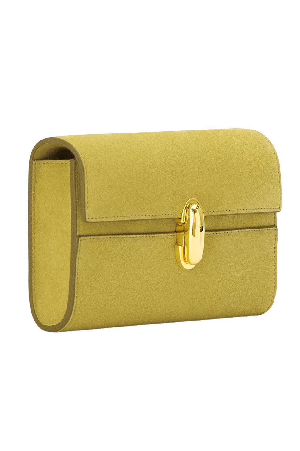 Symmetry Mini Bag - Chartreuse Suede-GREEN-O/S-HANDBAGSHOULDER-SAVETTE