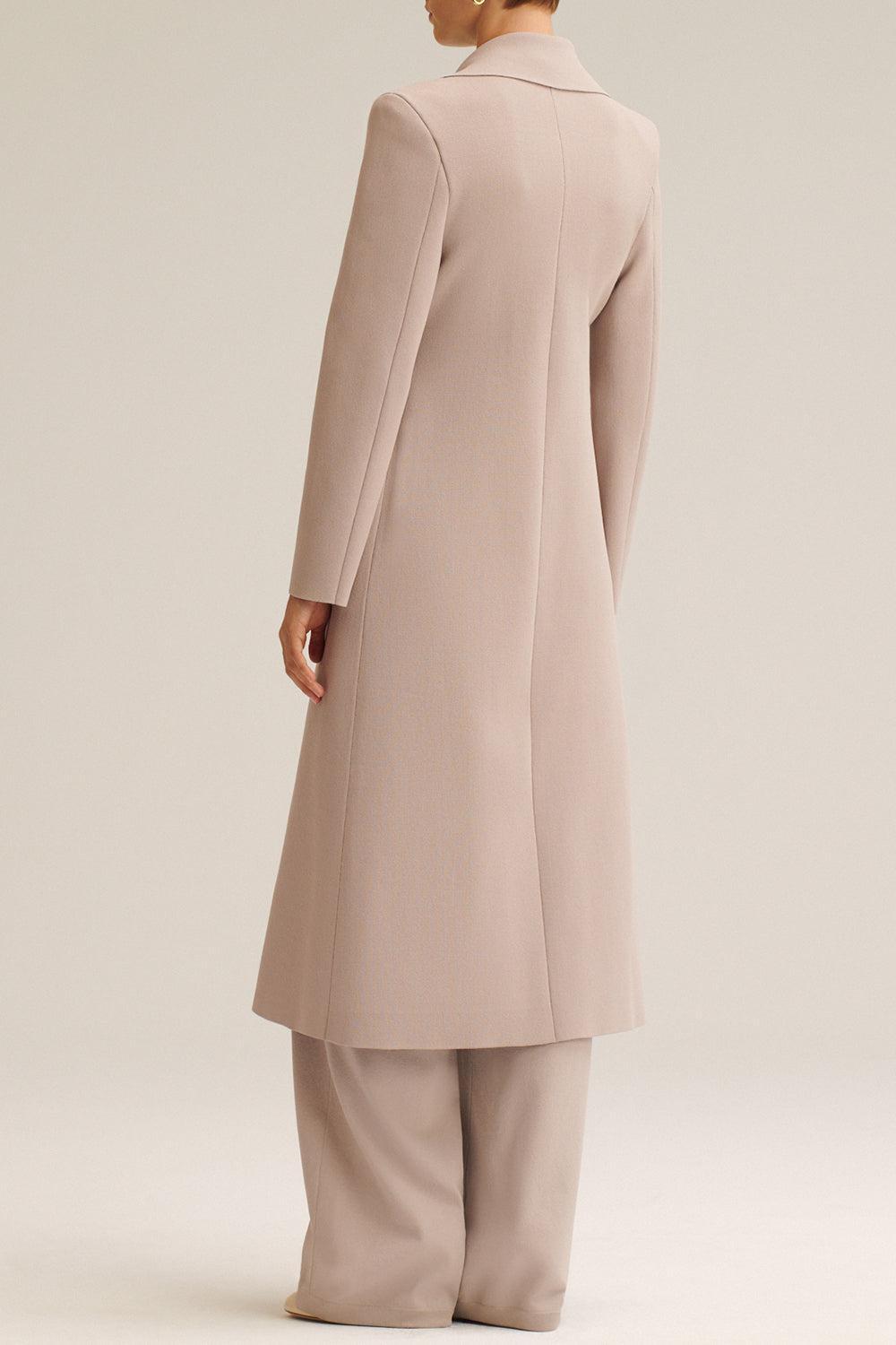 Crepe Knit Trench With Tie-OYSTER-S-CLOTHINGCOATTRENCH-SCANLAN THEODORE