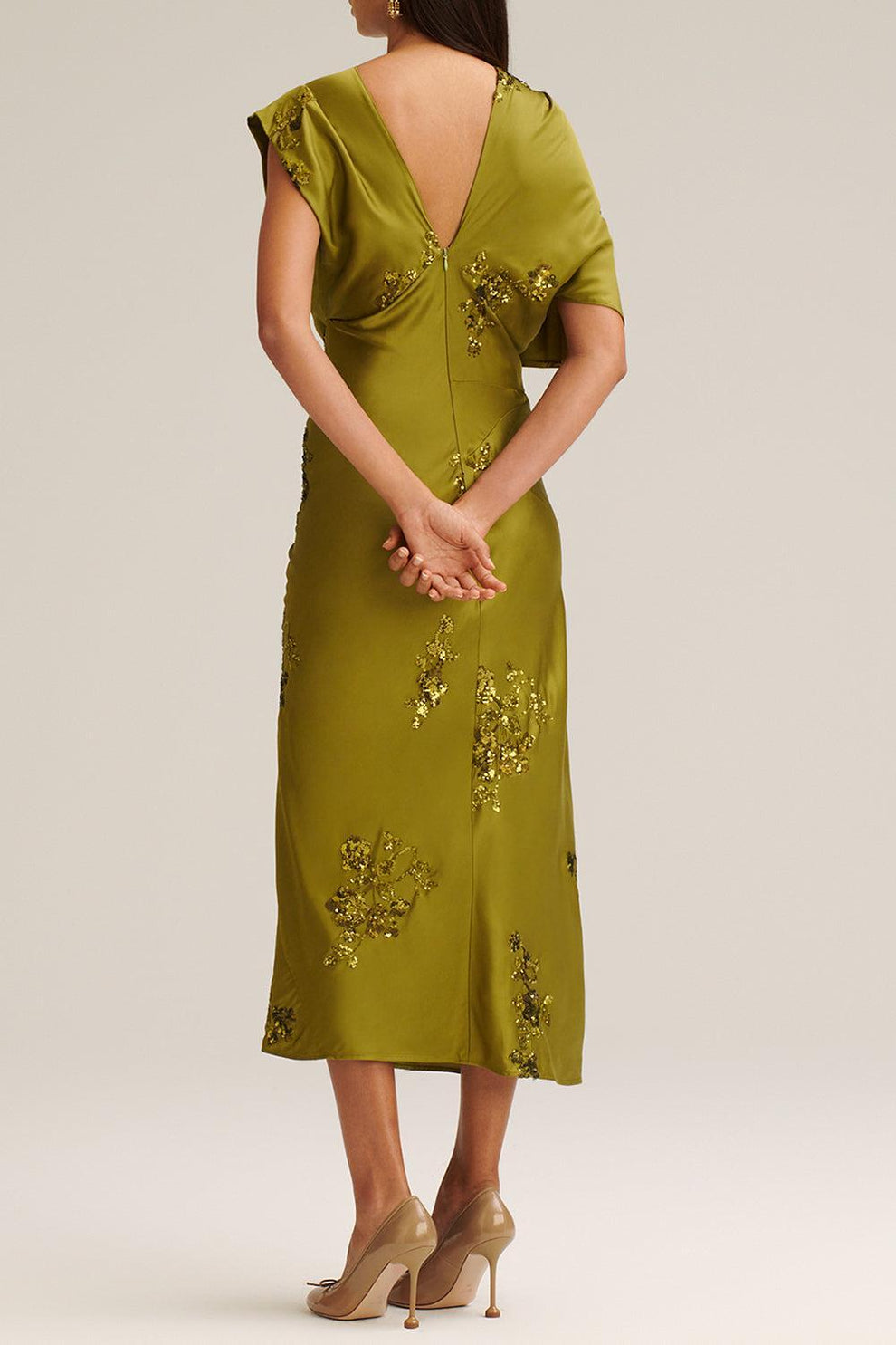 Draped Midi Dress