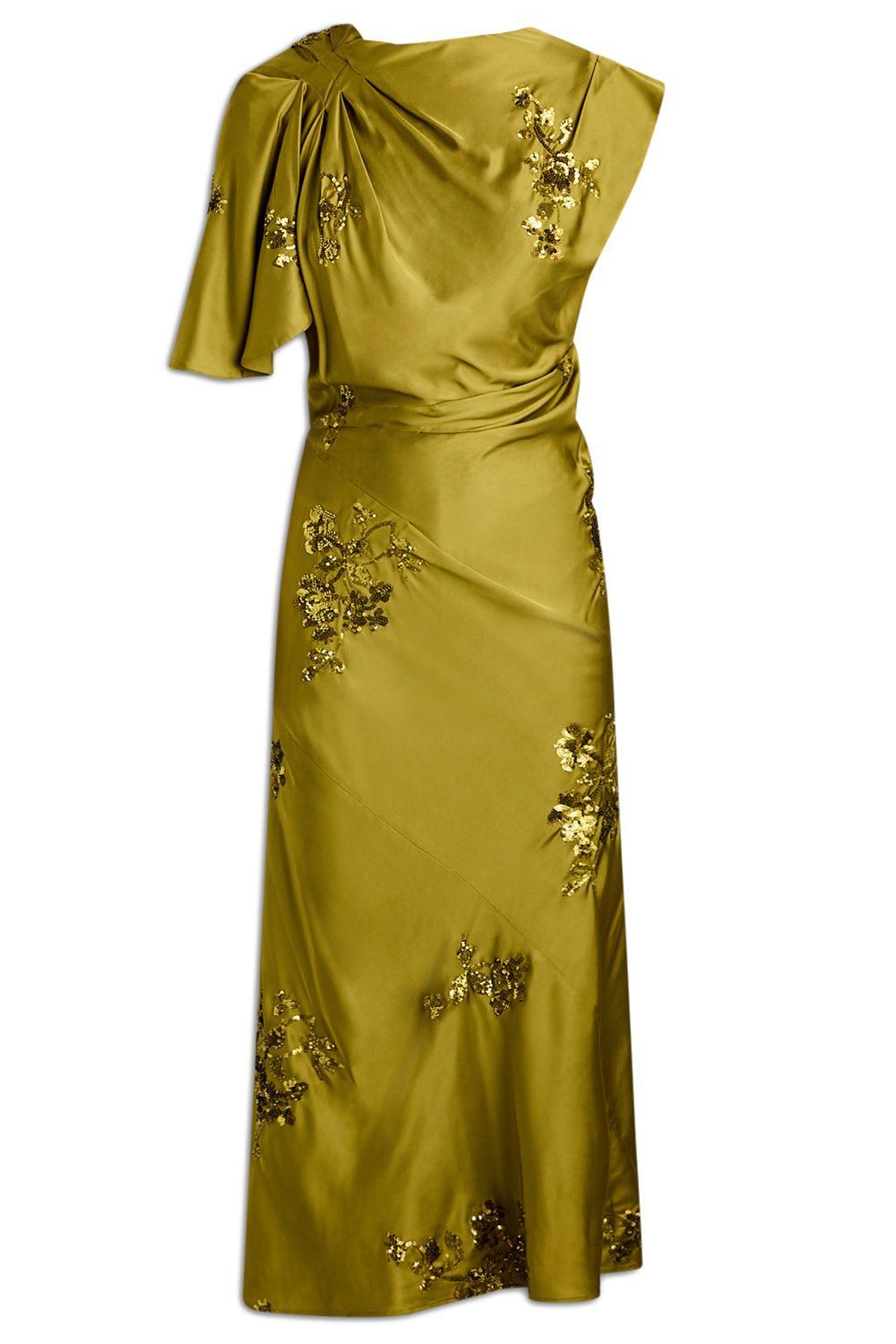 Draped Midi Dress-ARMY-2-CLOTHINGDRESSCOCKTAIL-SCANLAN THEODORE