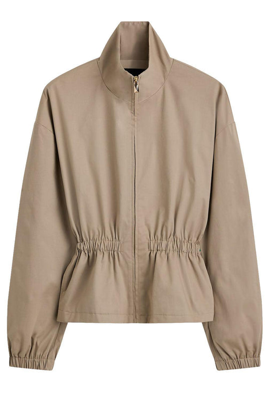 Funnel Neck Jacket-BROWN-2-CLOTHINGJACKETCASUAL-SCANLAN THEODORE