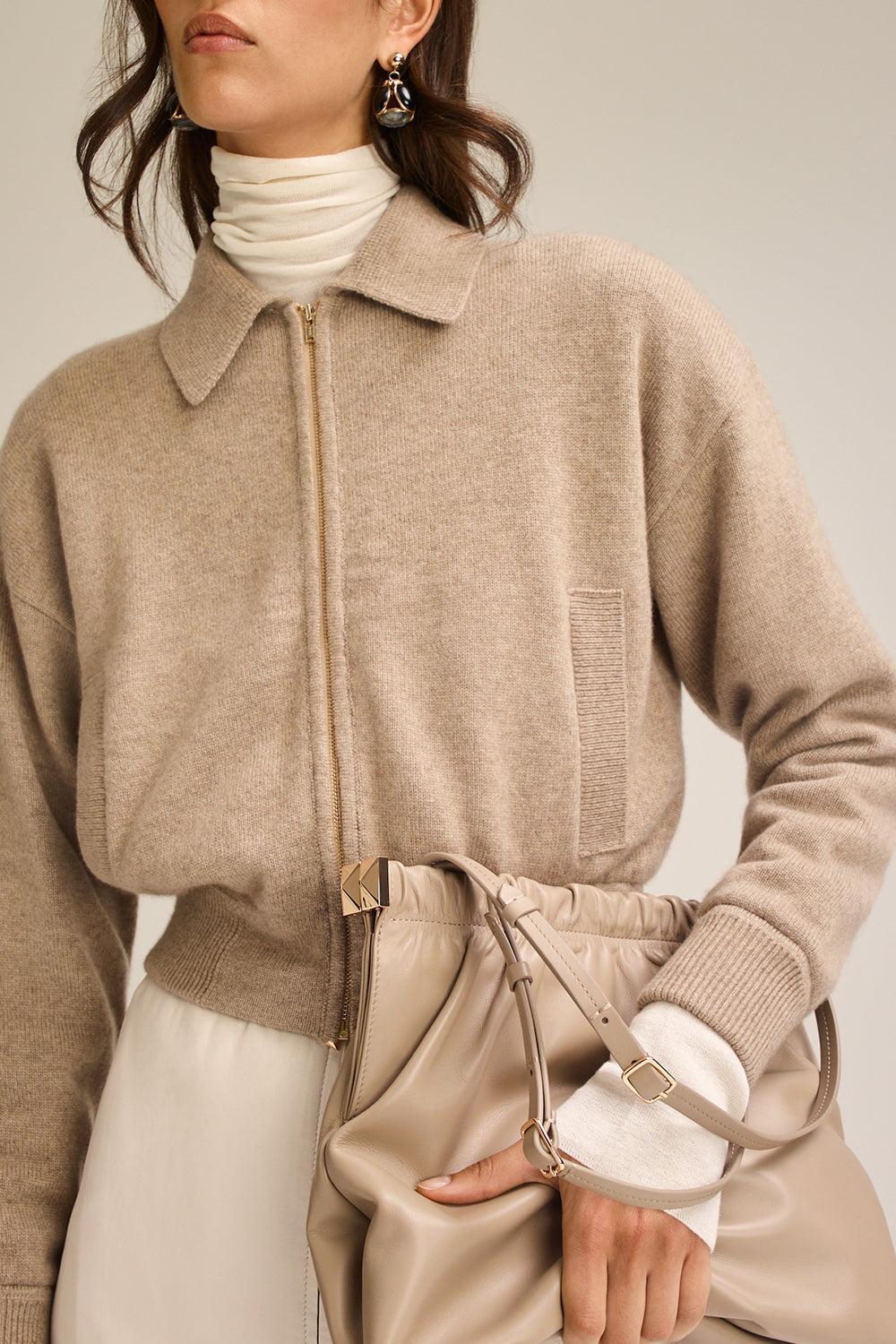 Cashmere Collared Bomber Jacket-TRENCH-XS-CLOTHINGJACKETCASUAL-SCANLAN THEODORE