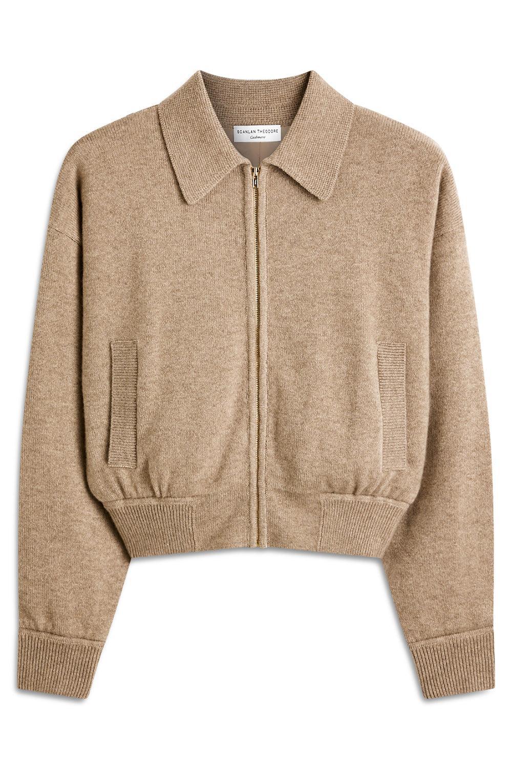 Cashmere Collared Bomber Jacket-TRENCH-XS-CLOTHINGJACKETCASUAL-SCANLAN THEODORE