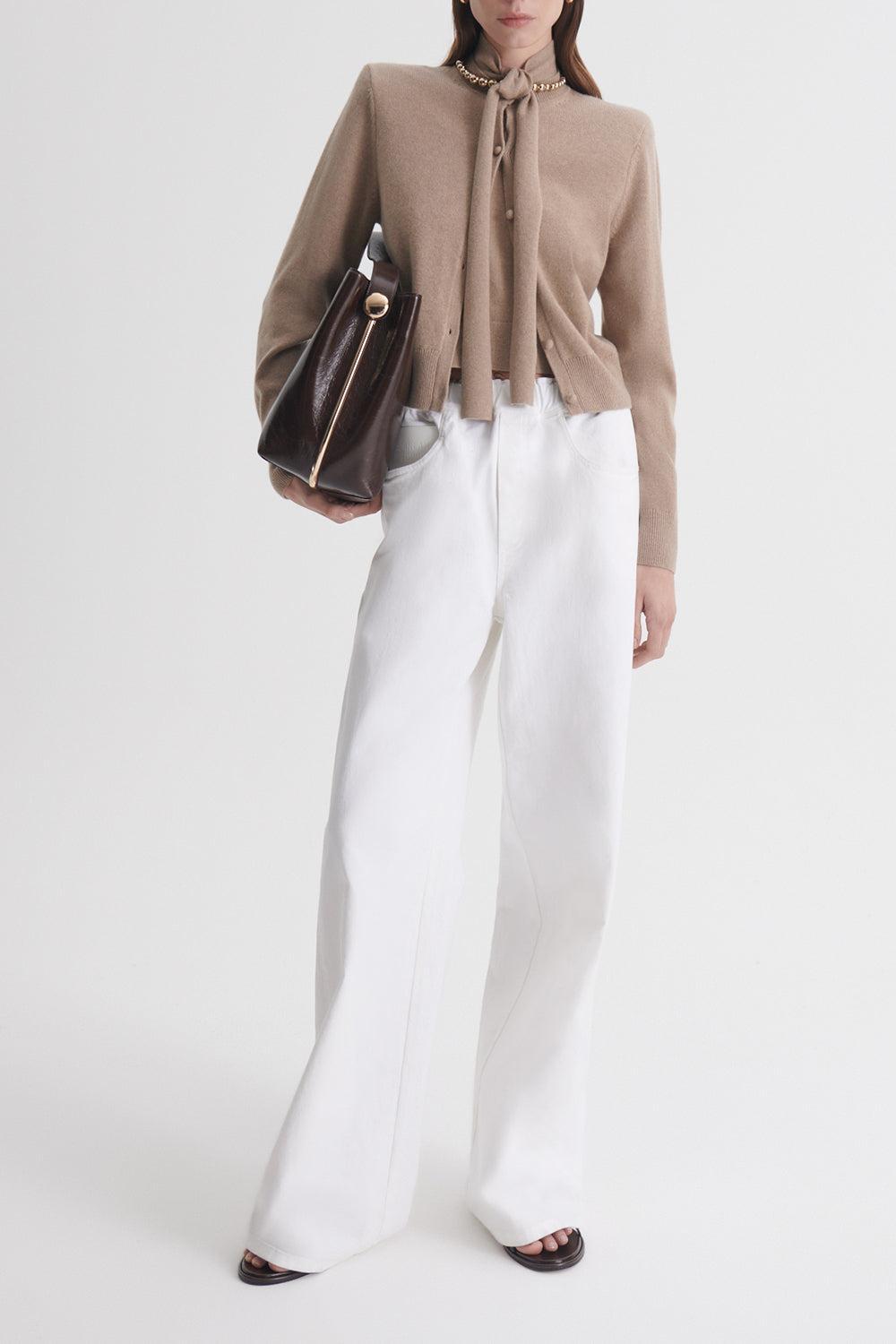 Shoulder Pad Cardigan-HONEY-XS-CLOTHINGTOPCARDIGAN-SCANLAN THEODORE