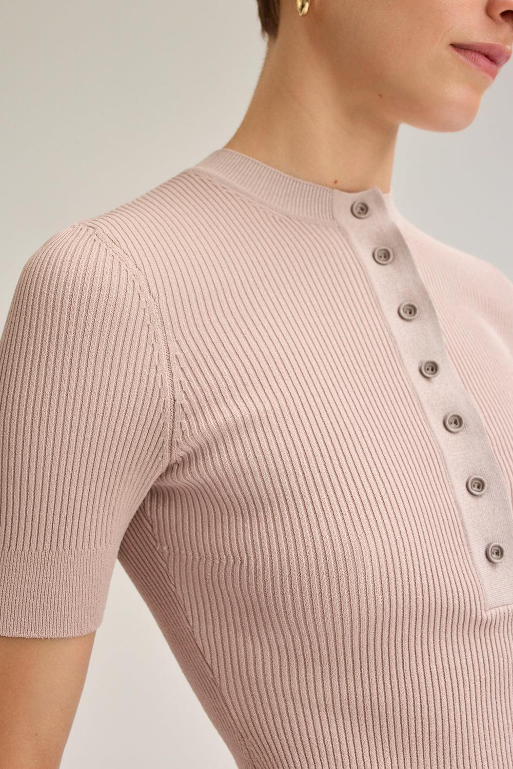 Crepe Knit Top-OYSTER-XS-CLOTHINGTOPKNITS-SCANLAN THEODORE