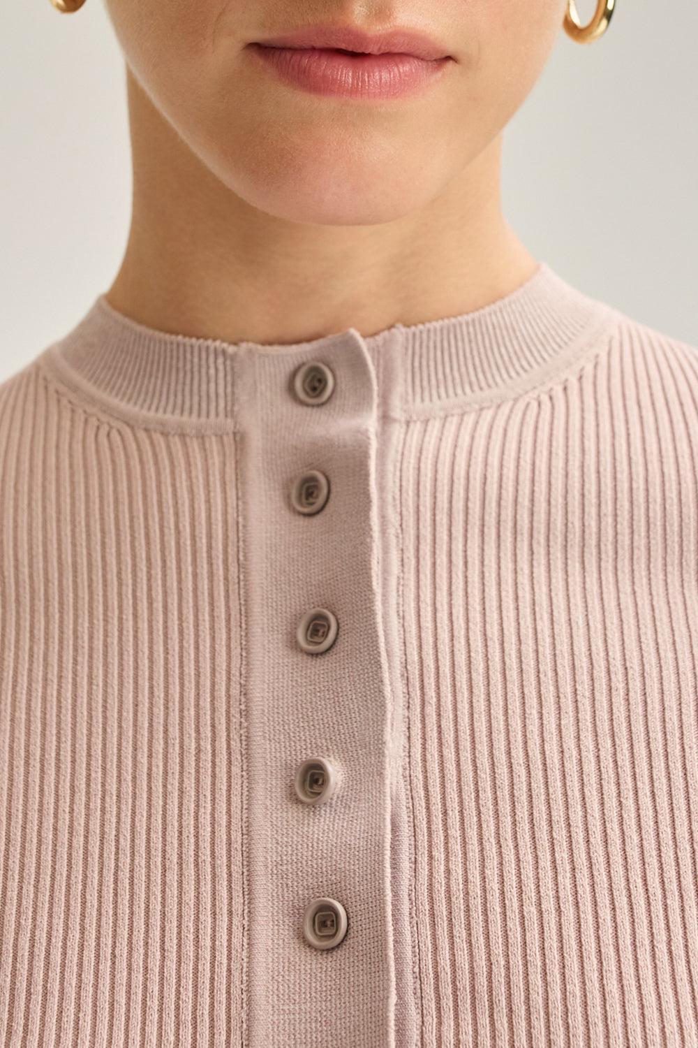 Crepe Knit Top-OYSTER-XS-CLOTHINGTOPKNITS-SCANLAN THEODORE