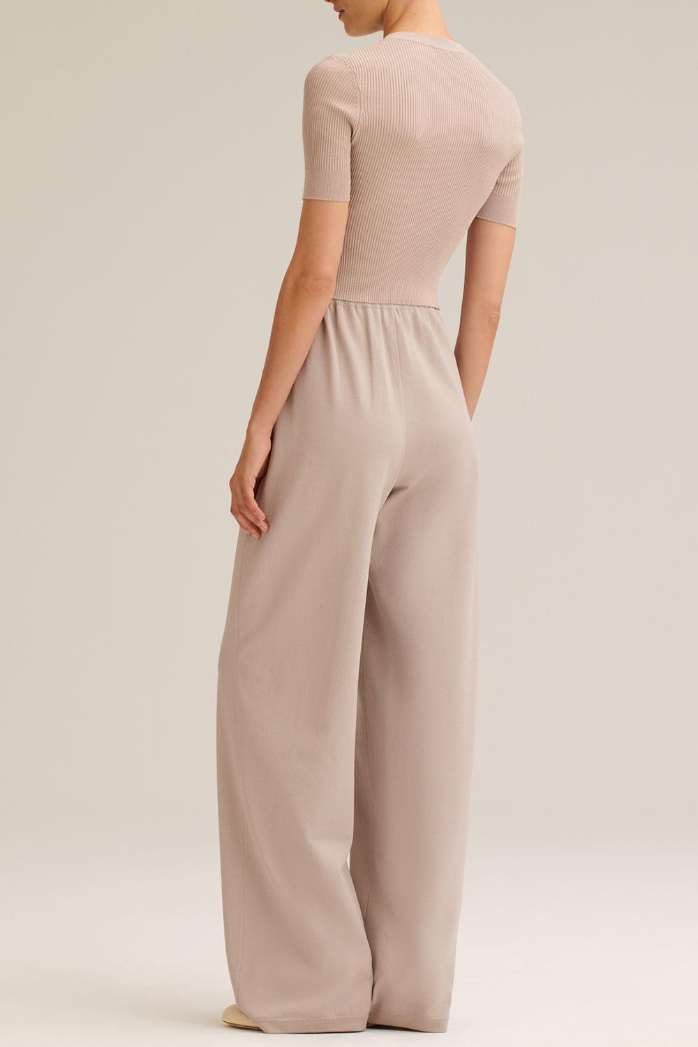 Crepe Knit Top-OYSTER-XS-CLOTHINGTOPKNITS-SCANLAN THEODORE