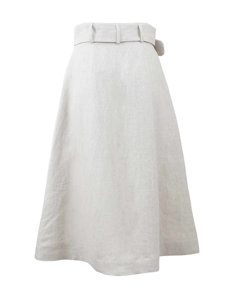 SEA-Button Front Midi Skirt-
