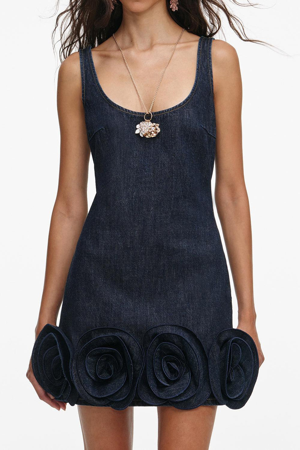 self portrait dress mini 3D Flower Mini Dress