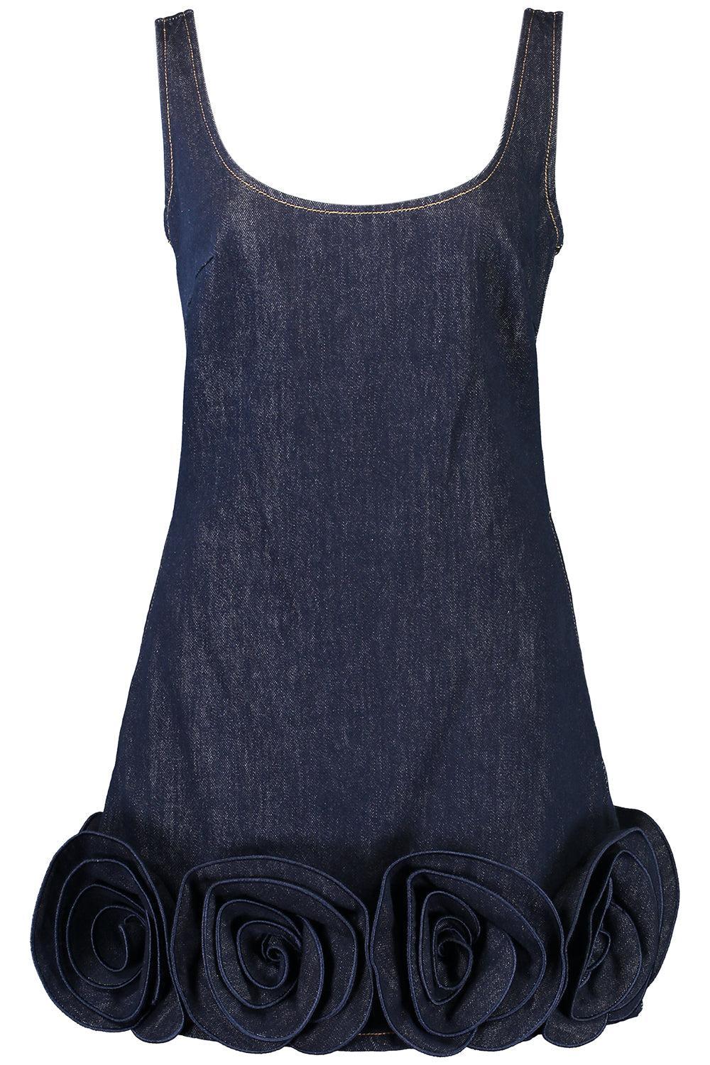 3D Flower Mini Dress-BLUE-2-CLOTHINGDRESSCASUAL-SELF-PORTRAIT