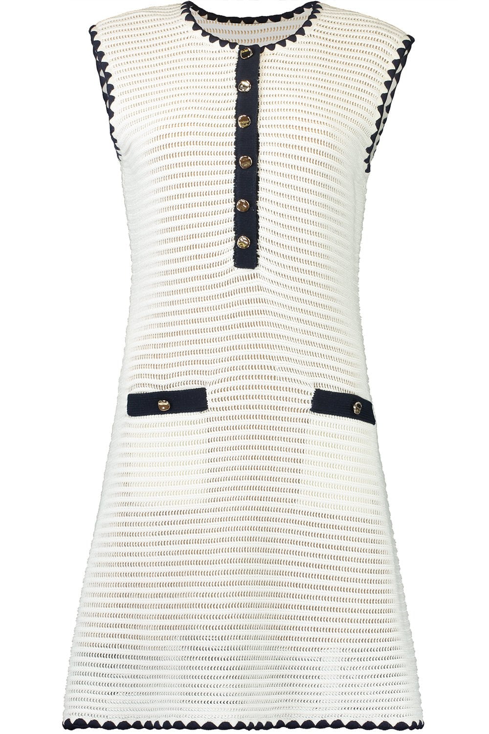 self-portrait-Contrast Mini Dress-