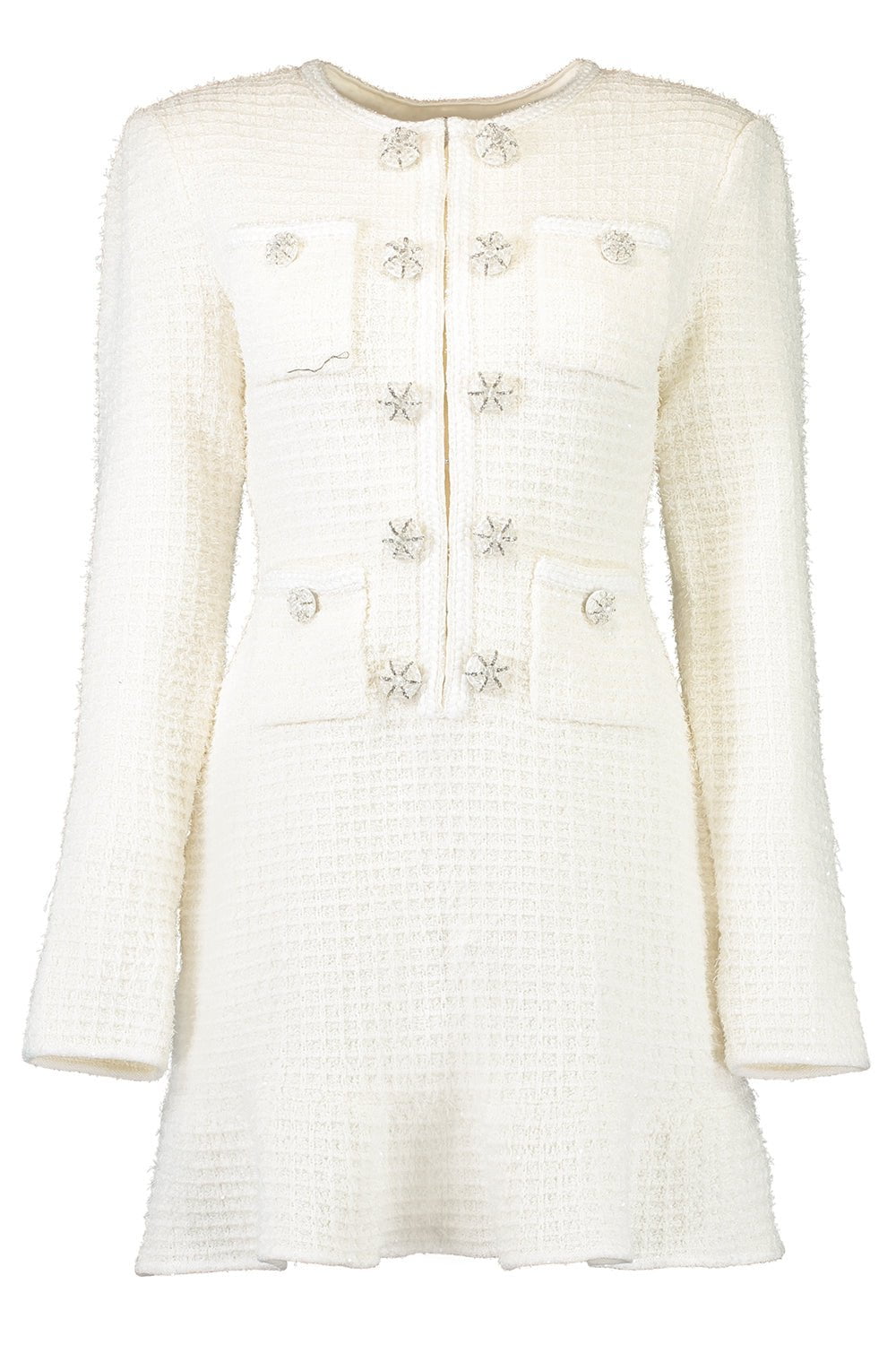 self-portrait-Buttoned Mini Dress-