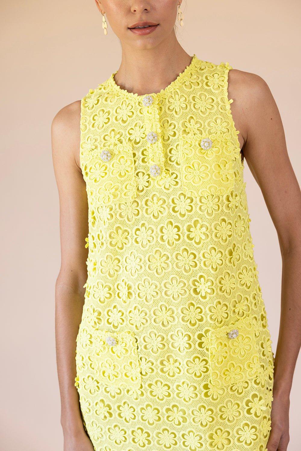 self-portrait-Daisy Guipure Lace Dress-