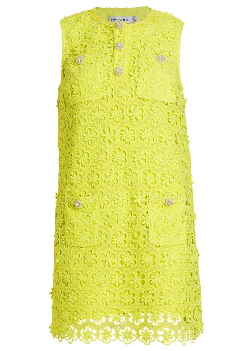 self-portrait-Daisy Guipure Lace Dress-