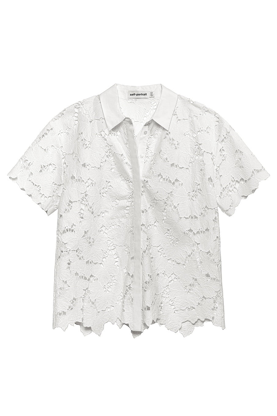 self-portrait-Long Lace Top-