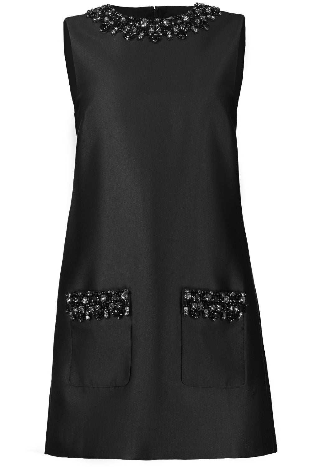 Embellished Trim Mini Dress