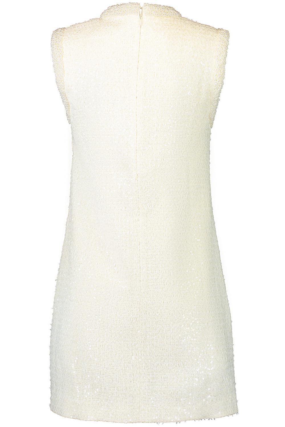 Boucle Pearl Trim Mini Dress-CREAM-2-CLOTHINGDRESSCOCKTAIL-self-portrait