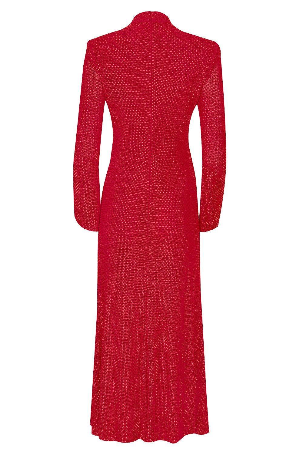 self-portrait-Rhinestone Fishnet Dress-