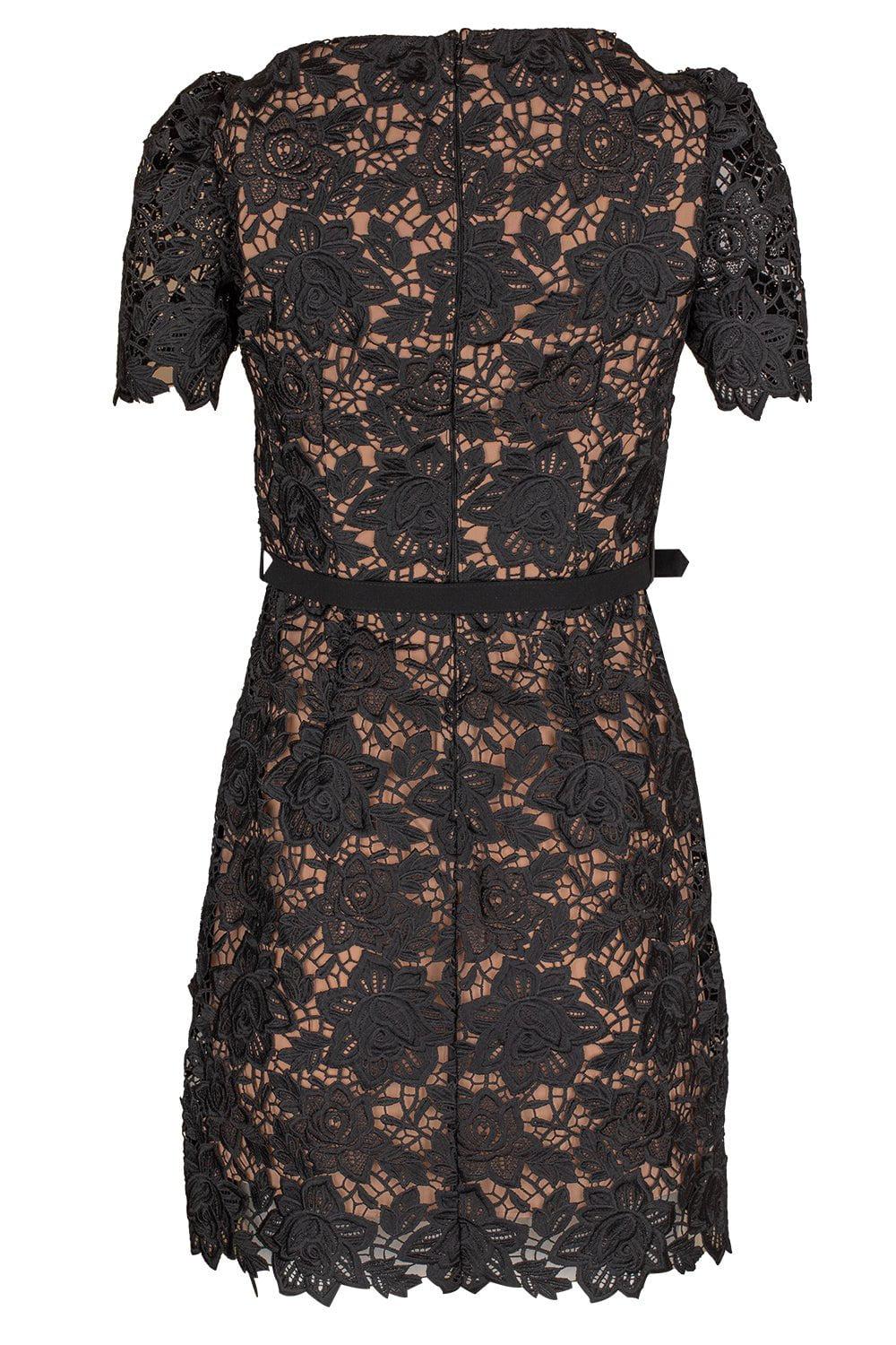 self-portrait-Open Neck Mini Dress-