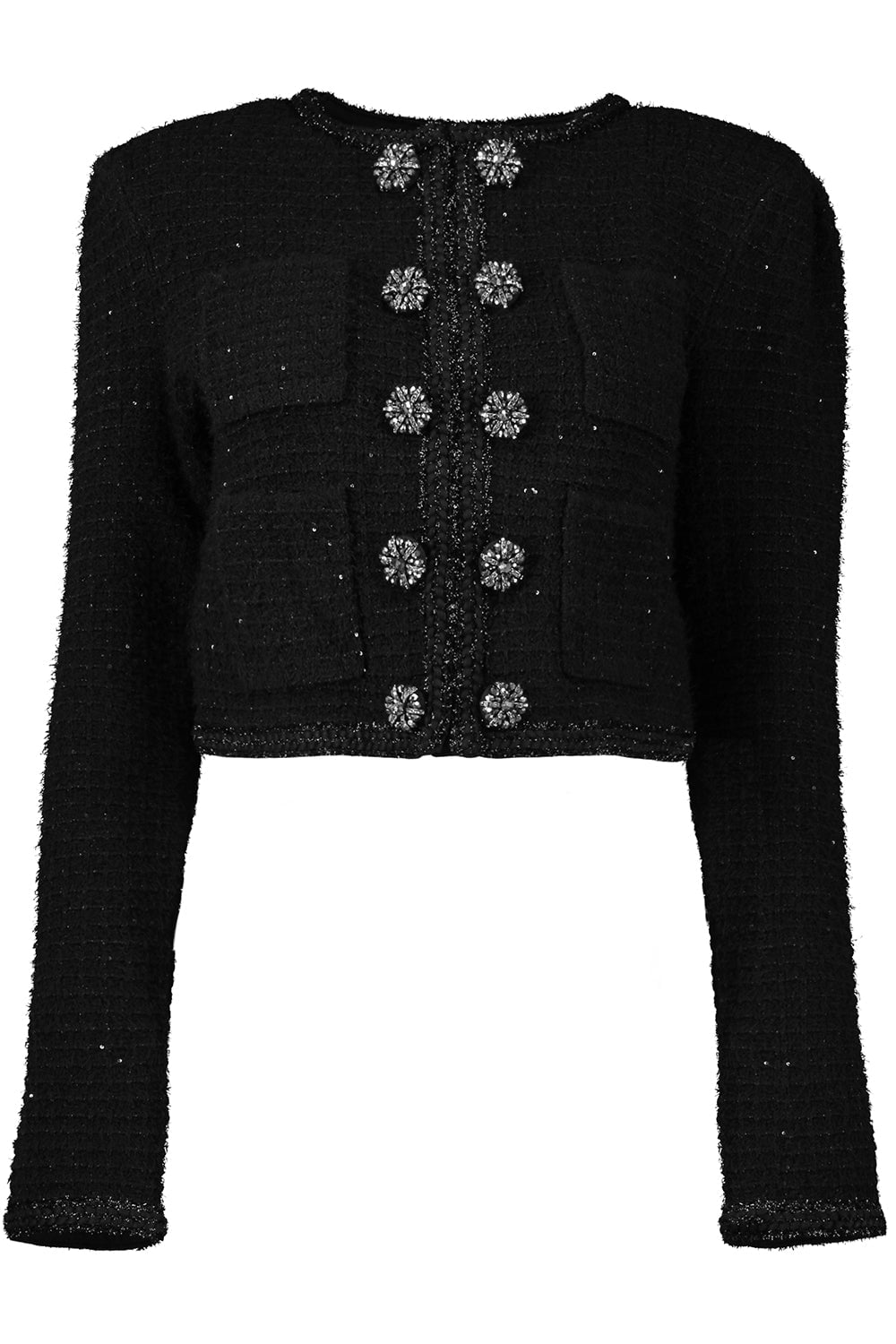 self-portrait-Textured Jacket-