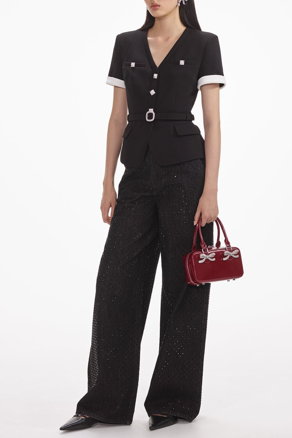 self-portrait-Rhinestone Jeans-