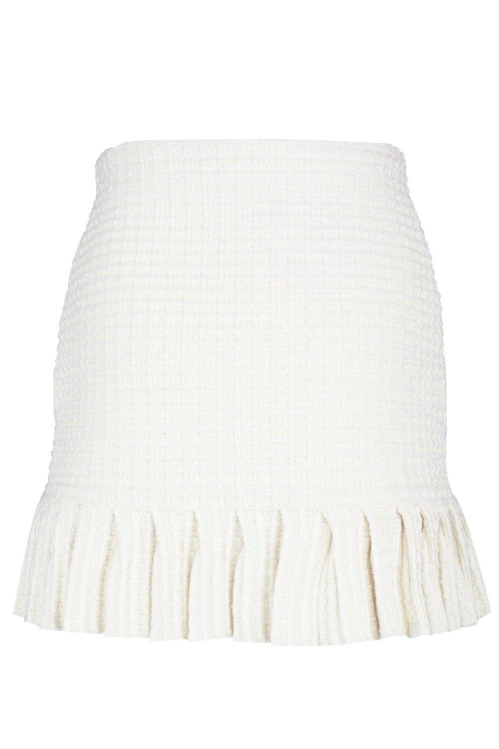 self-portrait-Textured Mini Skirt-