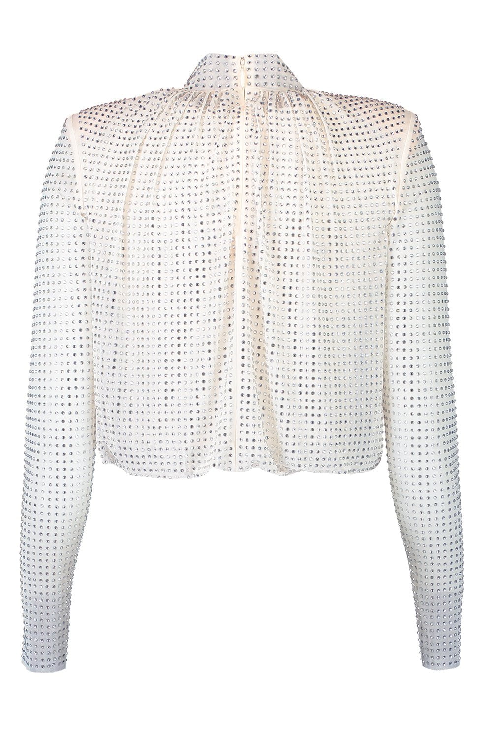 self-portrait-Rhinestone Mesh Top-