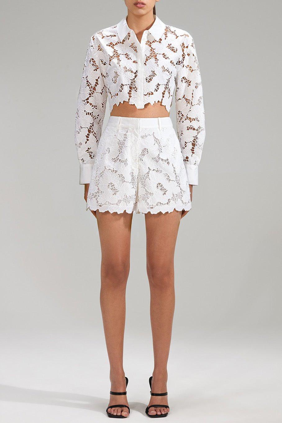 self-portrait-Lace Top-